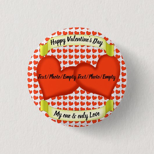 Button van liefhebbende harten (Voorkant)