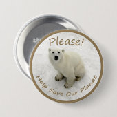 Button van poolBeer (Voorkant /achterkant)