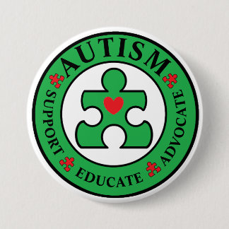 Button van Sint Patrick's Day Green Autism Awarene