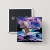 Button van Soaring Bald Eagle (Voorkant /achterkant)