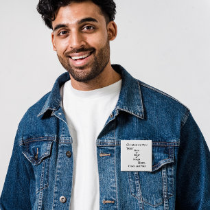 Button van uw ontwerp of foto-upload