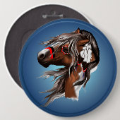 Button van verf en veren (Voorkant /achterkant)