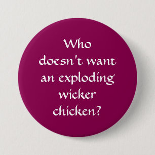 Button van Wicker Chicken Pin Badge