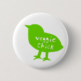 Button Veggie Chick (groen)