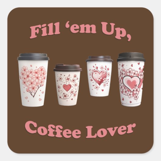 Button Vierkante Sticker (Voorkant)