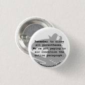 Button voor airconditioning van 1,25 inch (Voorkant /achterkant)