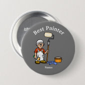 Button voor beste huisschilder voor ouder Man (Voorkant /achterkant)