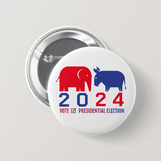 Button voor de Amerikaanse presidentsverkiezingen (Voorkant /achterkant)