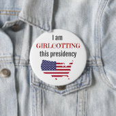 Button voor de demonstratie van grote vrouwenmars (In situ)