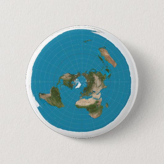 Button voor flatEarth AE Azimuthal Projection Map (Voorkant)