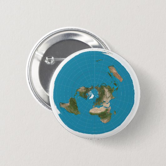 Button voor flatEarth AE Azimuthal Projection Map (Voorkant /achterkant)