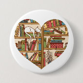 Button voor katten en boeken (Voorkant)