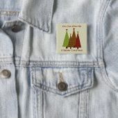 Button voor kerstbomen in Calico (In situ)