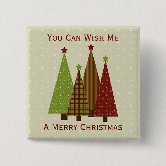 Button voor kerstbomen in Calico (Voorkant)