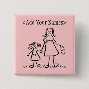Button voor mama en mij (Namen aanpassen)