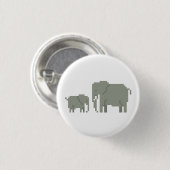 Button voor moeder en Baby olifant Pixel (Voorkant /achterkant)