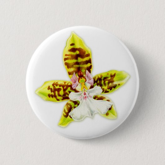 Button voor orchidee-bloemenkunst (Voorkant)