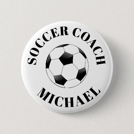 Button voor persoonlijke Voetbal coach (Voorkant)