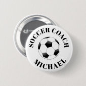 Button voor persoonlijke Voetbal coach (Voorkant /achterkant)