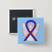 Button voor rode en blauwe lint (Voorkant /achterkant)