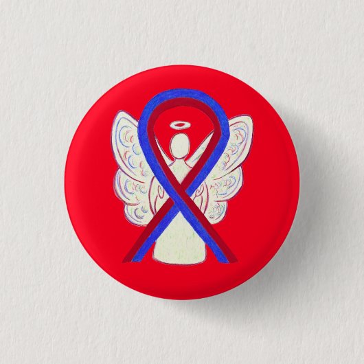 Button voor rode en blauwe lint (Voorkant)