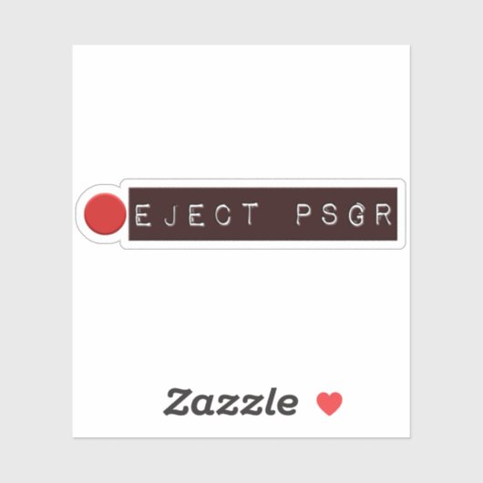 Button voor spylaxie voor passagiers uitwerpen sticker (Vel)