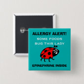 Button voor voedingsallergie aanpassen (Voorkant /achterkant)