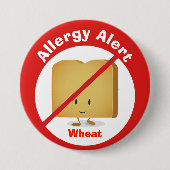 Button voor waarschuwingen voor allergie | Tarwe (Voorkant)