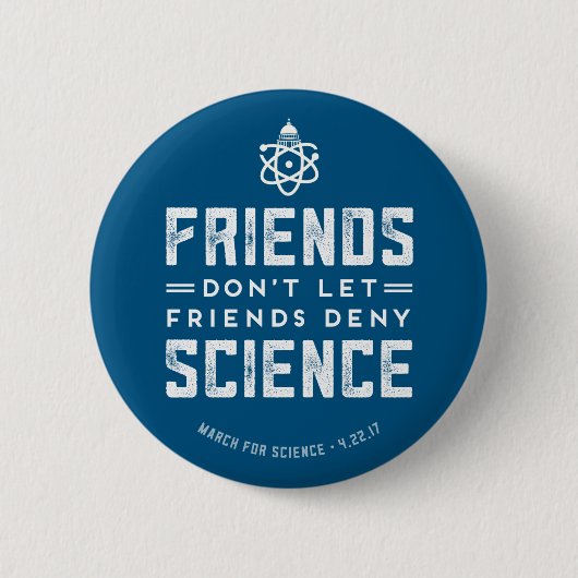 Button voor Wetenschap "Ontken wetenschap niet" (Voorkant)