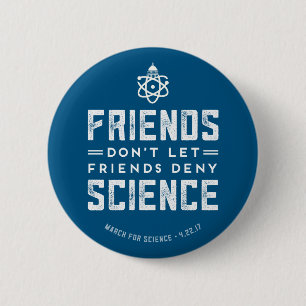 Button voor Wetenschap "Ontken wetenschap niet"