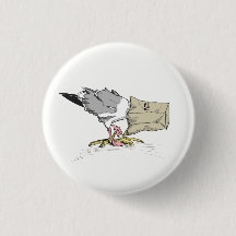 Button voor zeegleeuw | Funny Bird Illustration