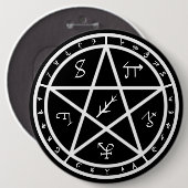 Button voor zegels - wit op zwart (Voorkant /achterkant)