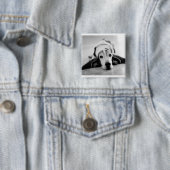 Button voor zwart-wit Basset Hound (In situ)