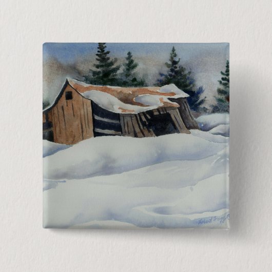 Button winterlandschap (Voorkant)