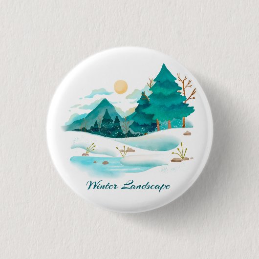 Button winterlandschap (Voorkant)
