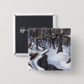 Button winterlandschap (Voorkant /achterkant)