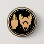 Button Wolf Native Art Metis Flag (Voorkant)