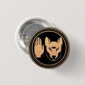 Button Wolf Native Art Metis Flag (Voorkant /achterkant)