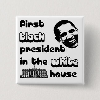 Button Zwart President Witte Huis