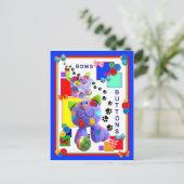 BUTTONNEN & BOWS Kitten Briefkaart (Staand voorkant)