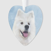 Buttonnen de Samojeed Ornament (voorkant)