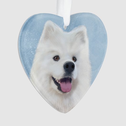 Buttonnen de Samojeed Ornament (voorkant)