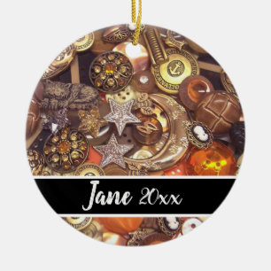 Buttonnen in Keltische Design en kleuren Keramisch Ornament