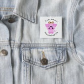 Buttonnen inzake dierenrechten vierkante button 5,1 cm (In situ)