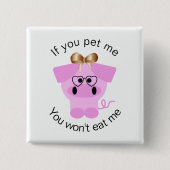 Buttonnen inzake dierenrechten vierkante button 5,1 cm (Voorkant)