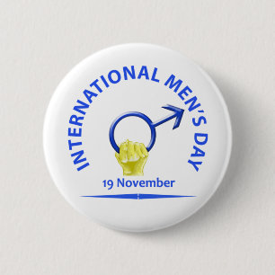 Buttonnen mannen Dag Ronde Button 5,7 Cm
