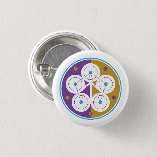 Buttonnen met Groepsafstemming Symbool Ronde Button 3,2 Cm (Voorkant /achterkant)