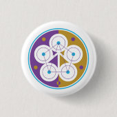 Buttonnen met Groepsafstemming Symbool Ronde Button 3,2 Cm (Voorkant)
