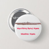 Buttonnen met markeringsband ~ Flute Ronde Button 5,7 Cm (Voorkant /achterkant)
