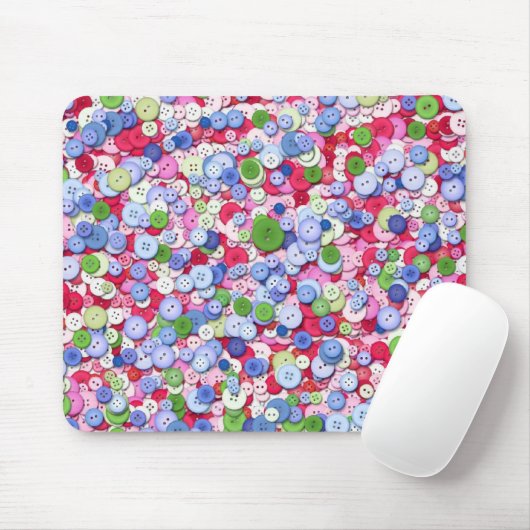 Buttonnen Mousepad Muismat (Met muis)